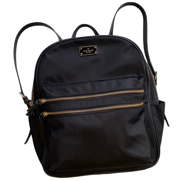 Kate Spade Wilson Road Radish Nylon Small Bradley Backpack Gold Hardware NICE! - Picture 1 of 16